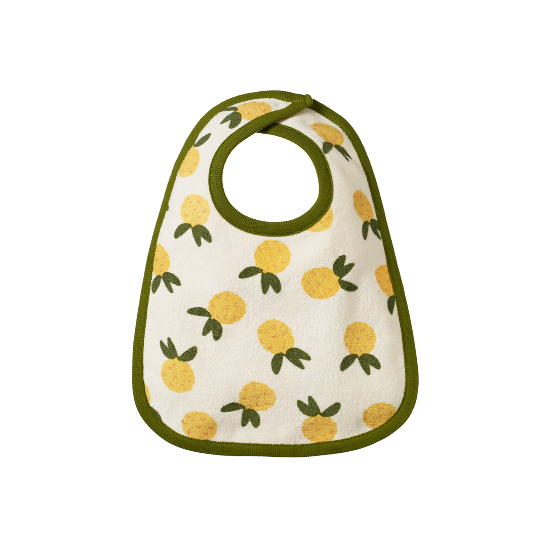 Nature Baby Reversible Bib - Pineapple Print