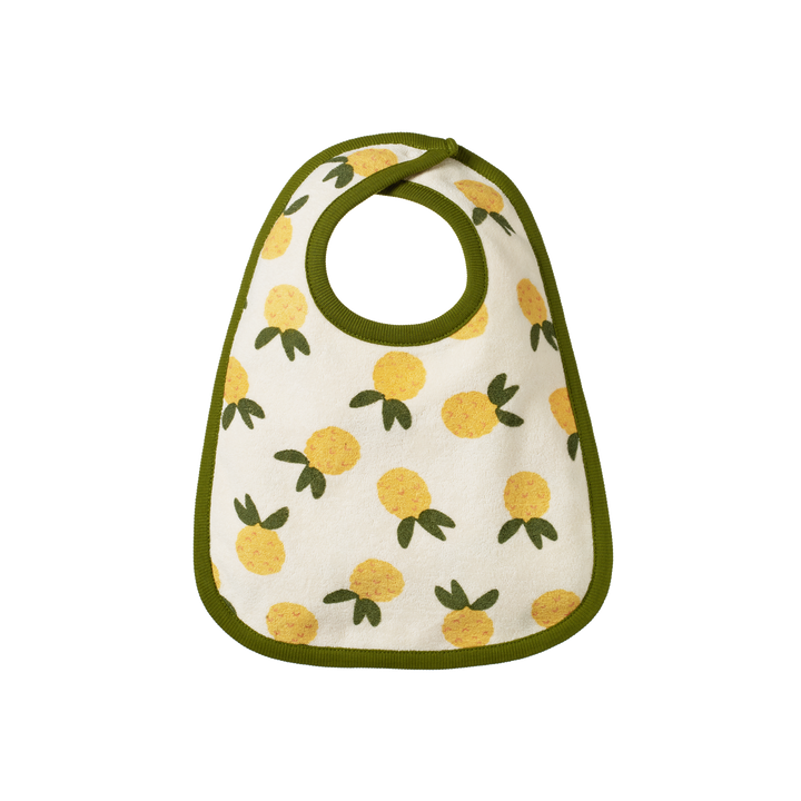 Nature Baby Reversible Bib - Pineapple Print