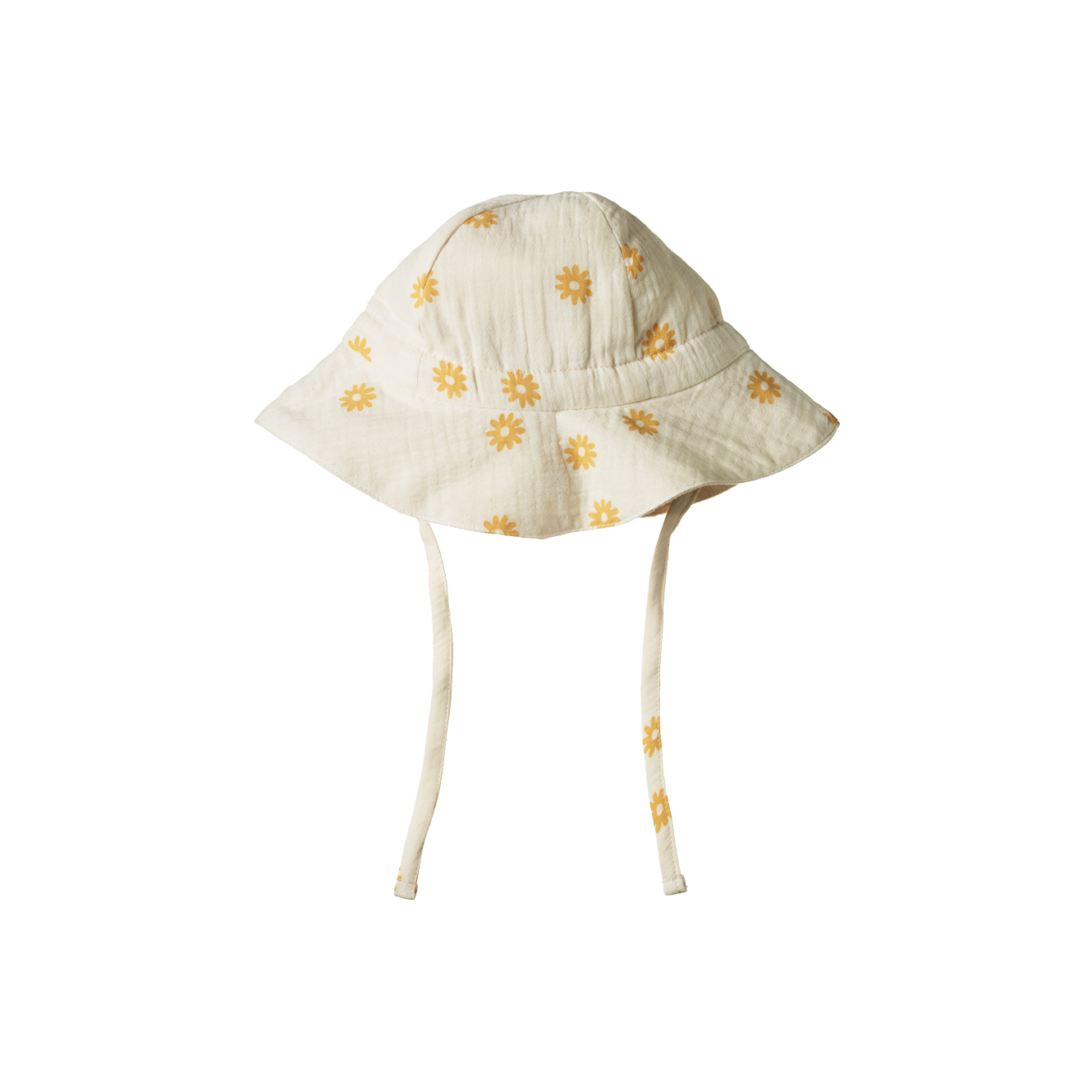 Nature Baby Crinkle Muslin Sunhat - Chamomile Natural Print