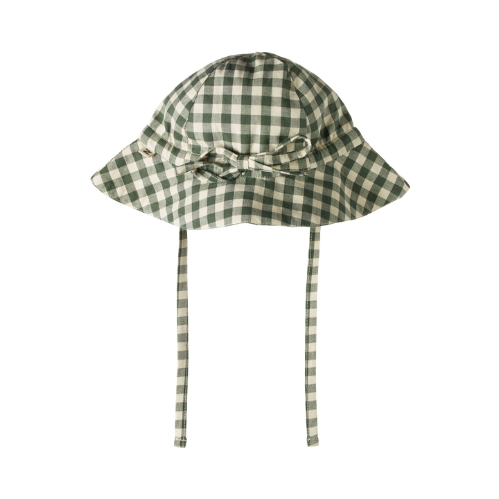 Nature Baby Gingham Sunhat - Thyme Check