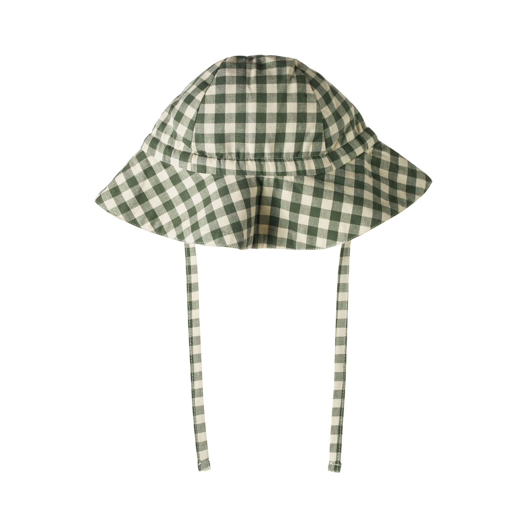 Nature Baby Gingham Sunhat - Thyme Check