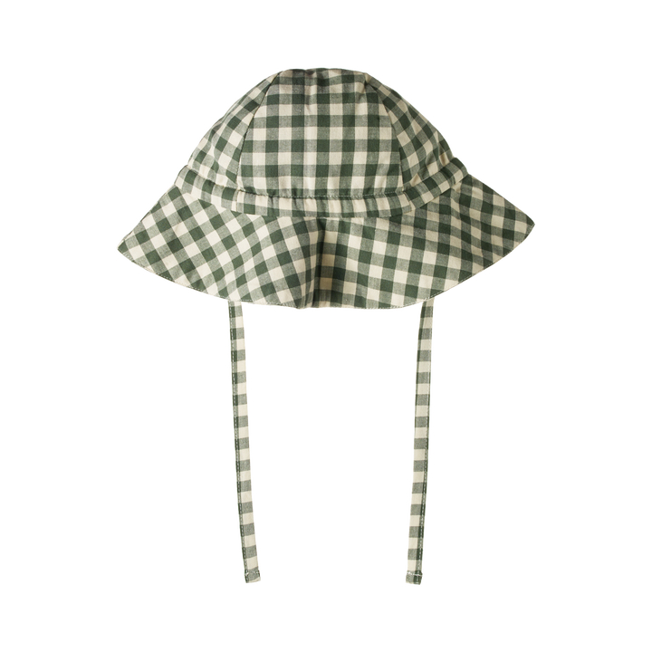 Nature Baby Gingham Sunhat - Thyme Check