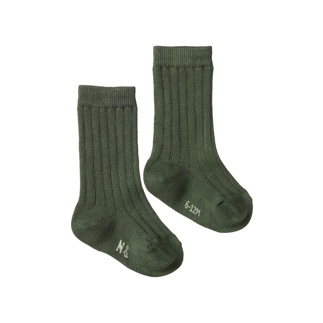 Nature Baby Organic Cotton Rib Socks - Thyme