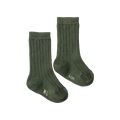 Organic Cotton Rib Socks - Thyme