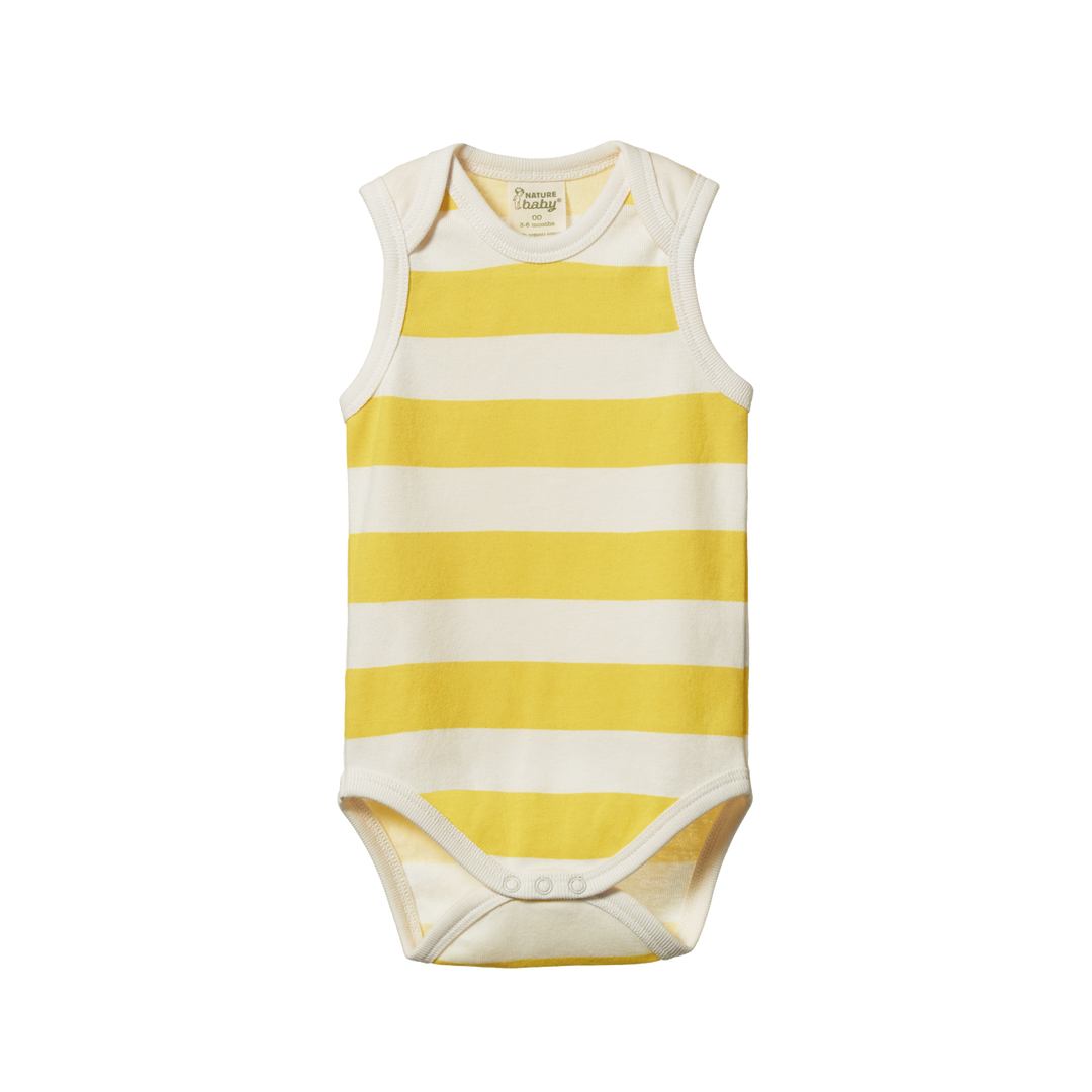 Nature Baby Singlet Bodysuit - Bold Sunny Stripe