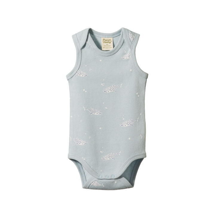 Nature Baby Singlet Bodysuit - Spotted Whale Shark Print