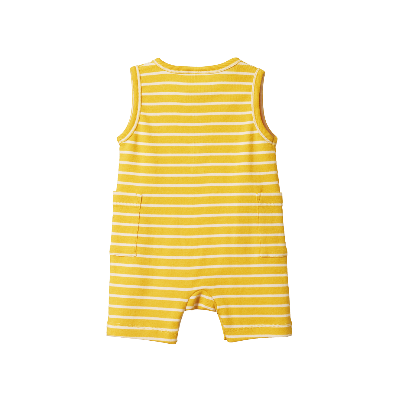 Nature Baby Camper Suit - Golden Yellow Sailor Stripe