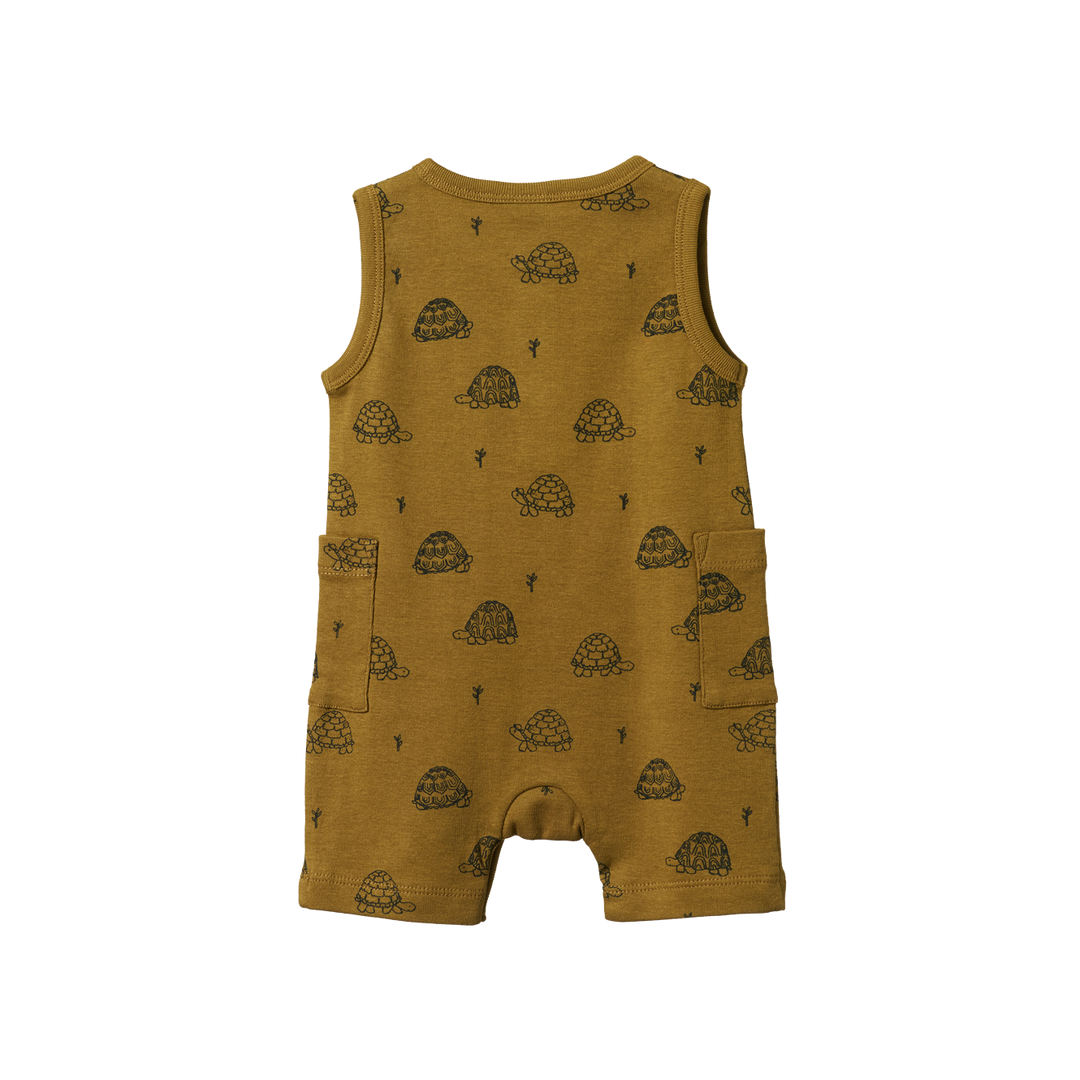 Nature Baby Camper Suit - Tortoise Cactus Print