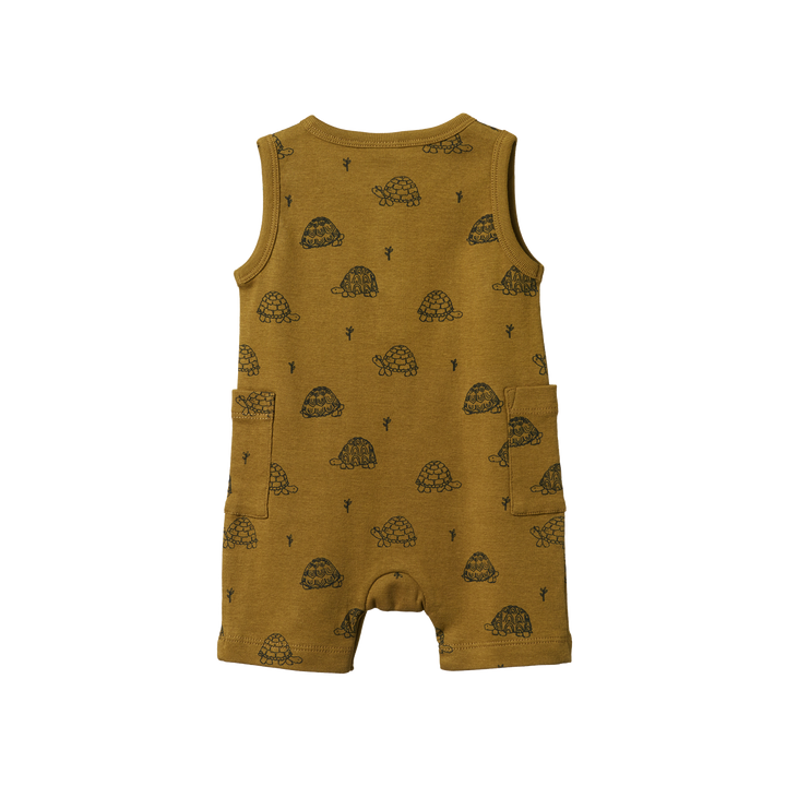 Nature Baby Camper Suit - Tortoise Cactus Print