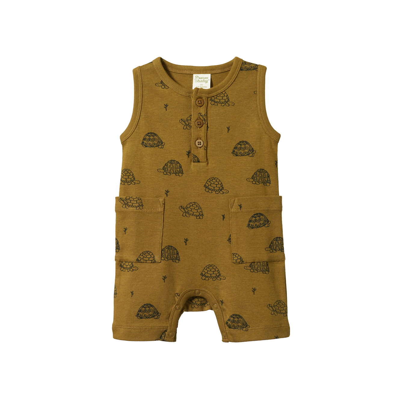 Nature Baby Camper Suit - Tortoise Cactus Print