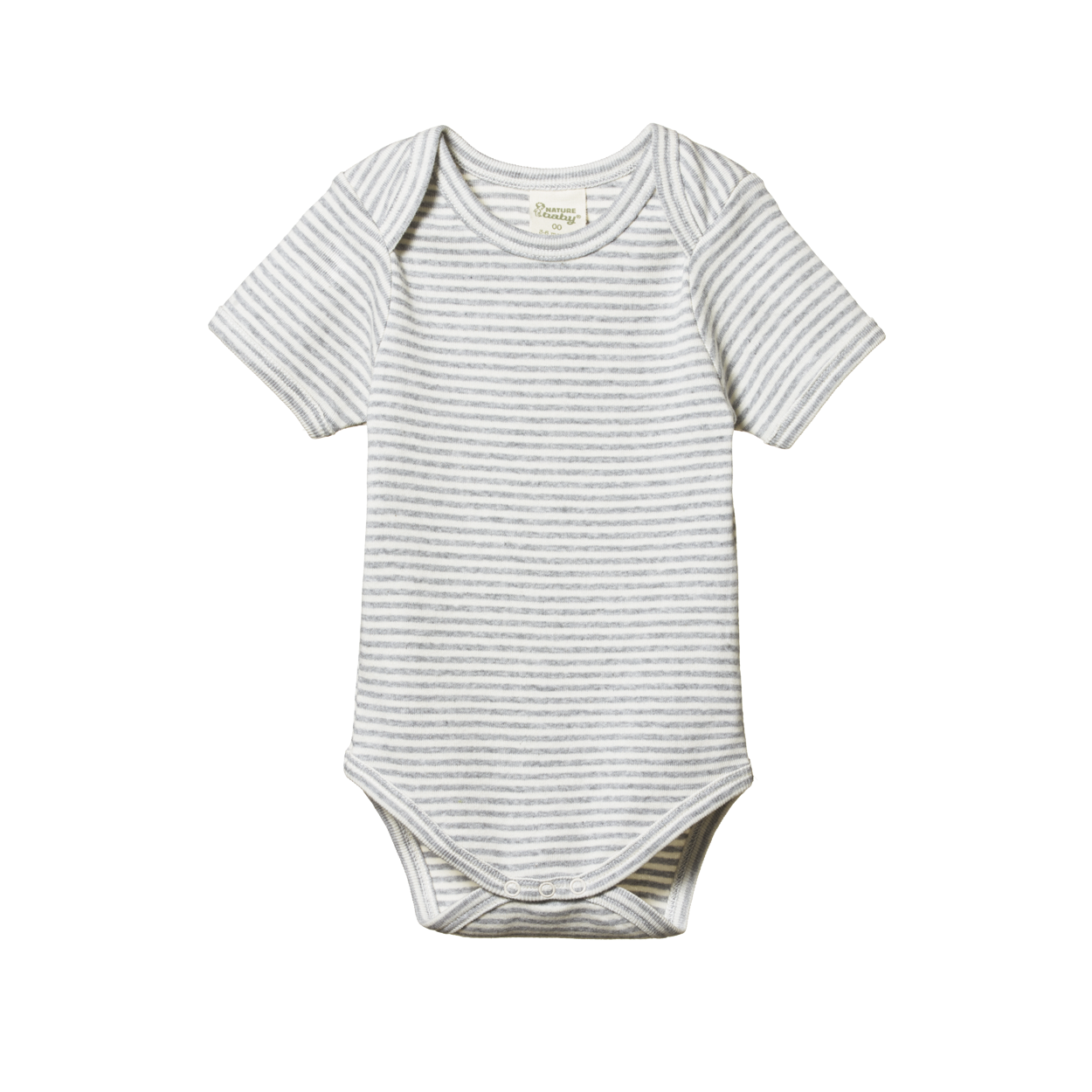 Short Sleeve Bodysuit - Grey Marl Stripe