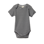 Short Sleeve Bodysuit - Navy Stripe