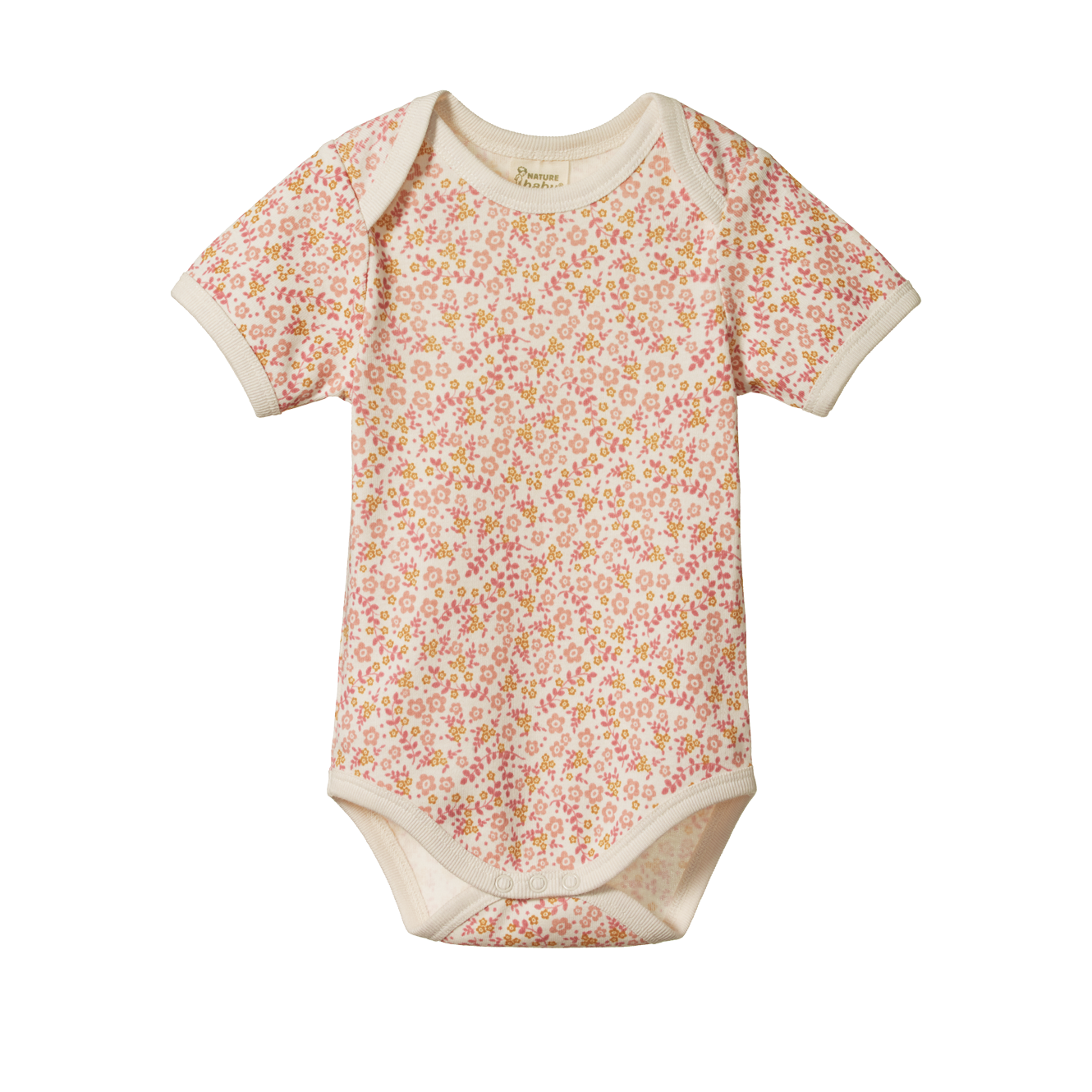 Nature Baby Short Sleeve Bodysuit - Daisy Belle Print