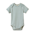 Nature Baby Short Sleeve Bodysuit - Mineral Sailor Stripe