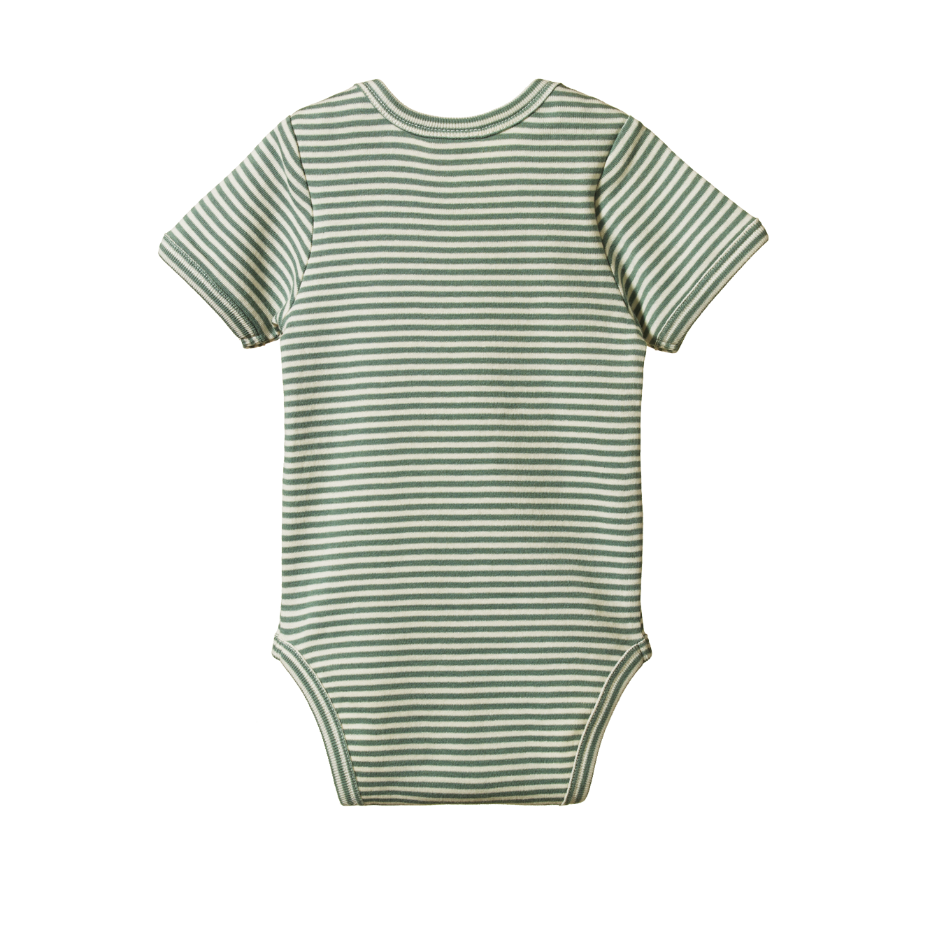 Nature Baby Short Sleeve Bodysuit - Lily Pad Stripe