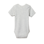 Short Sleeve Bodysuit - Grey Marl Stripe
