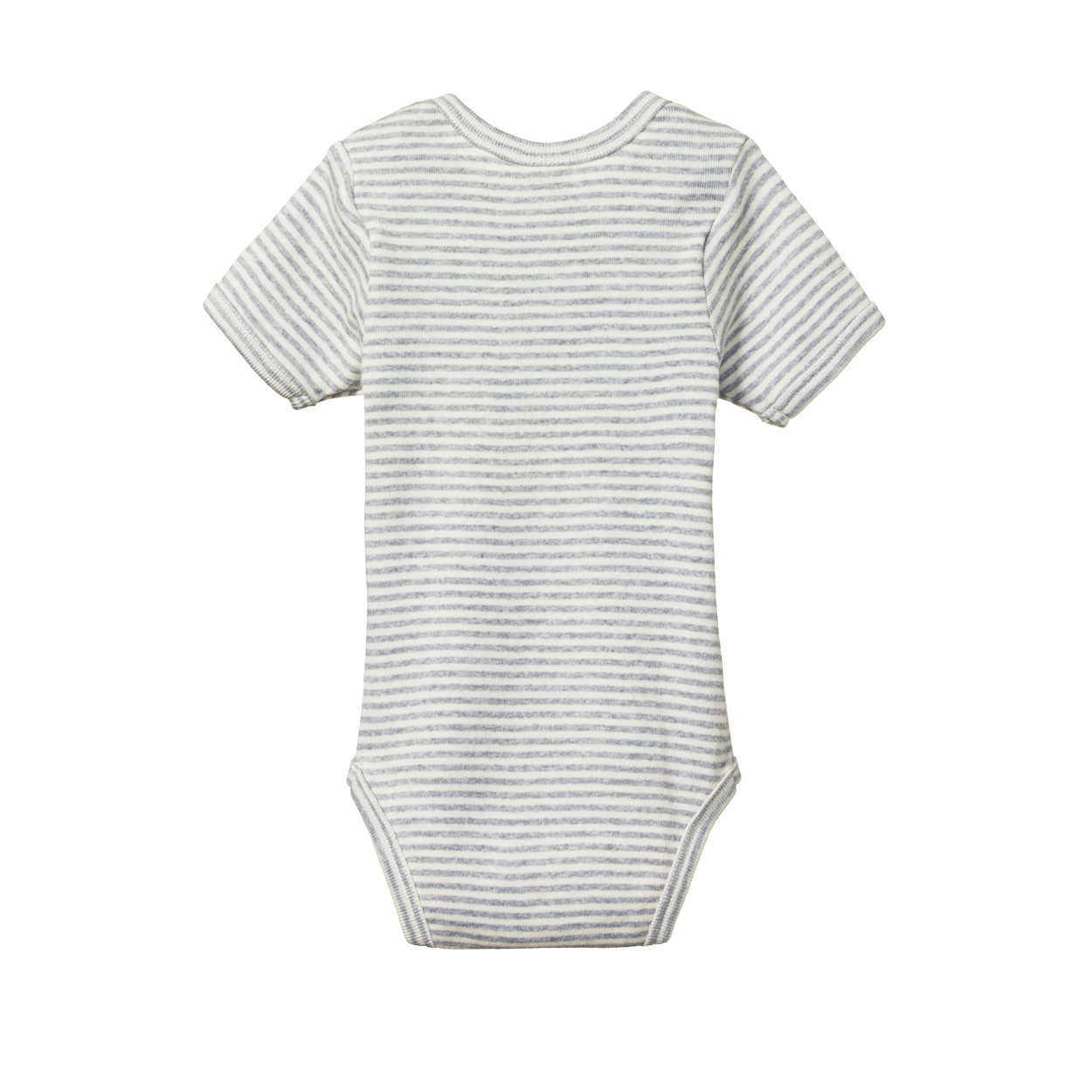 Short Sleeve Bodysuit - Grey Marl Stripe
