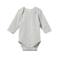 Long Sleeve Bodysuit - Grey Marl Stripe