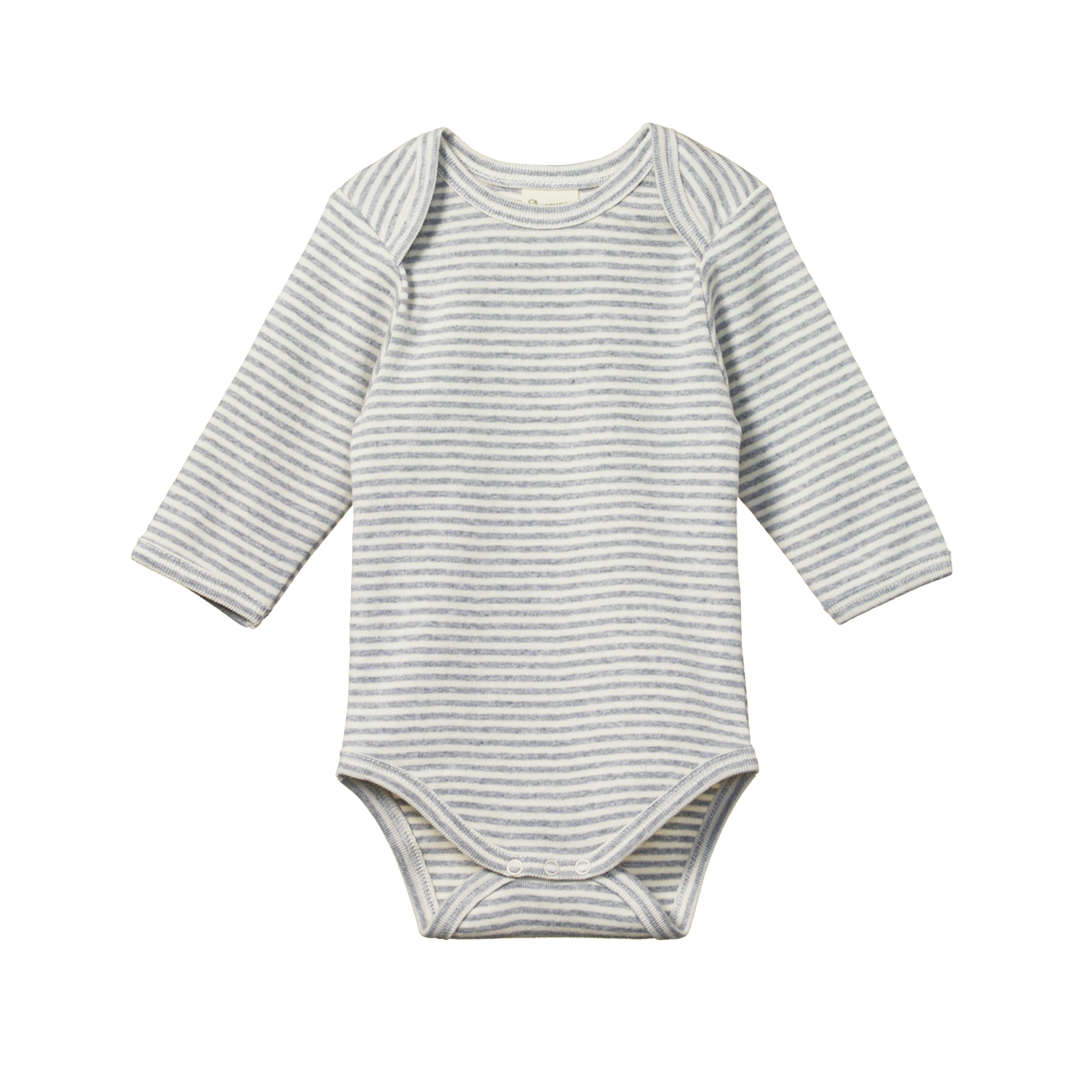 Nature Baby Long Sleeve Bodysuit - Grey Marl Stripe
