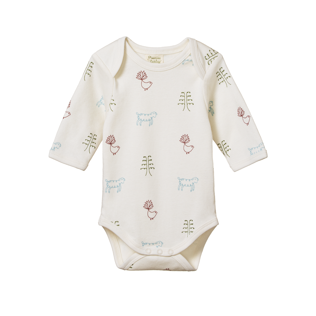 Nature Baby Long Sleeve Bodysuit - Nature Baby Print