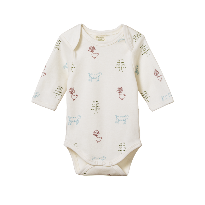 Nature Baby Long Sleeve Bodysuit - Nature Baby Print