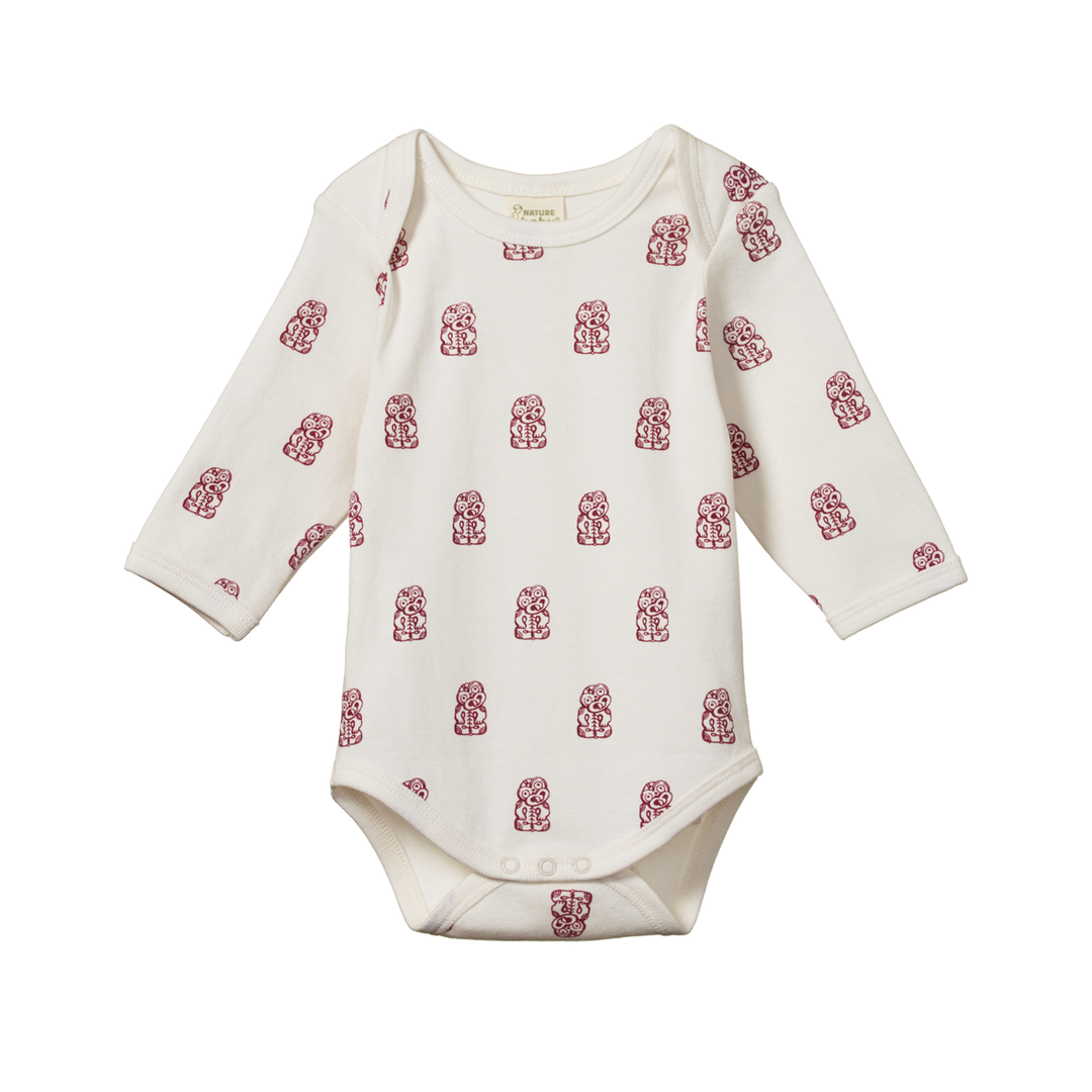 Nature Baby Long Sleeve Bodysuit - Tiki Print