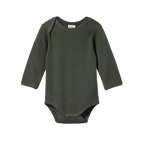 Long Sleeve Bodysuit Pointelle - Thyme
