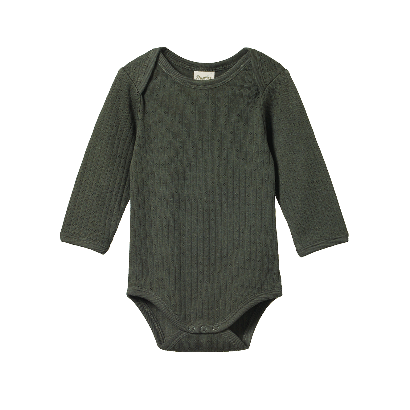 Nature Baby Long Sleeve Bodysuit Pointelle - Thyme