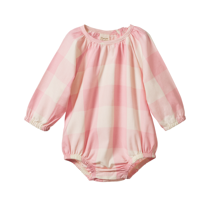 Nature Baby Meadow Bodysuit Gingham - Summer Rose Check