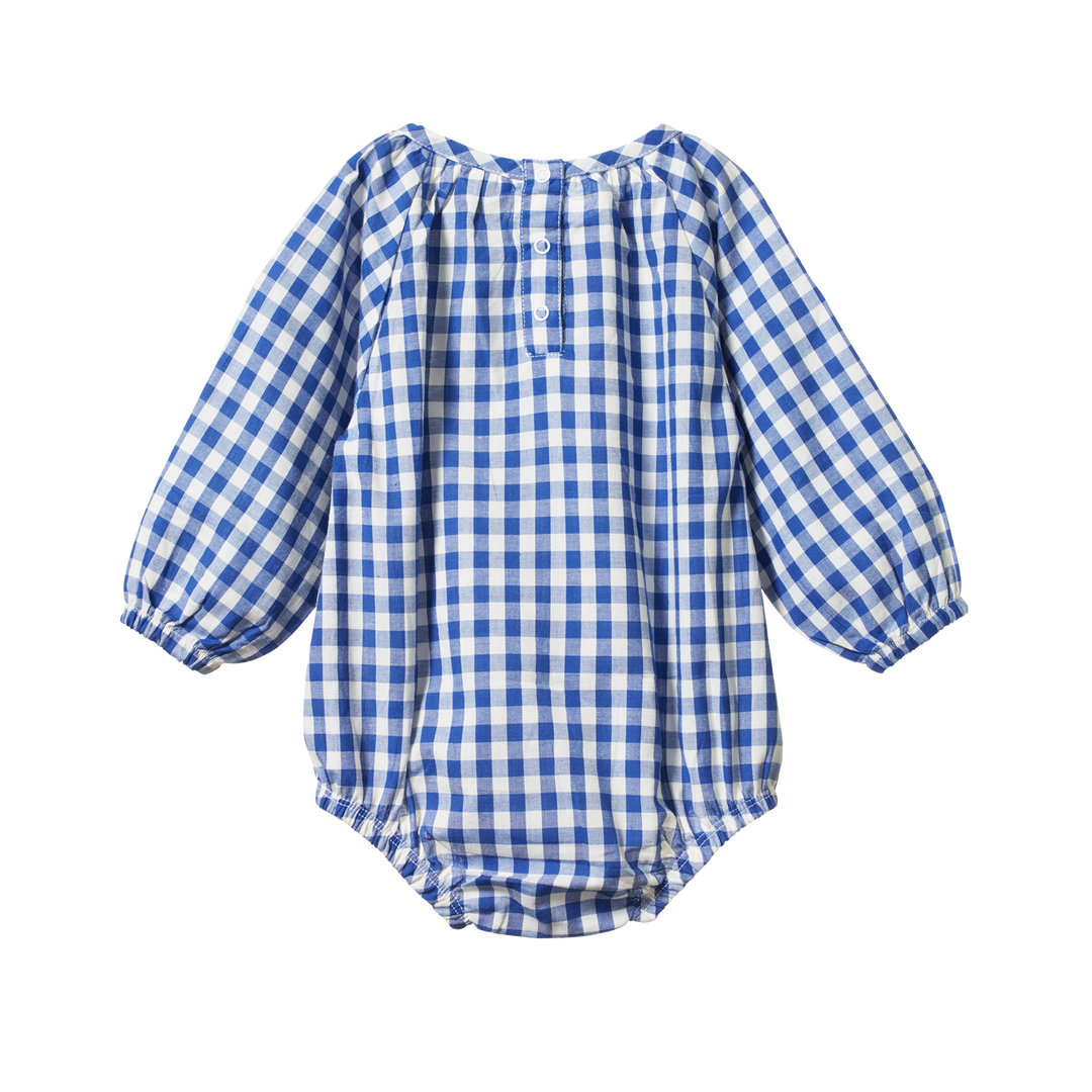 Nature Baby Meadow Bodysuit Gingham - Isle Blue Check