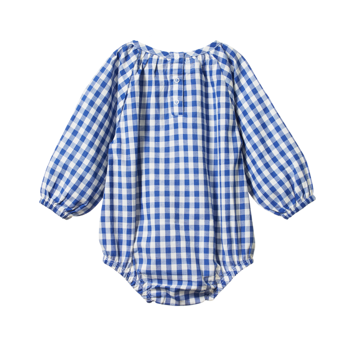 Nature Baby Meadow Bodysuit Gingham - Isle Blue Check