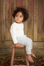 Drawstring Pants - Grey Marl Stripe