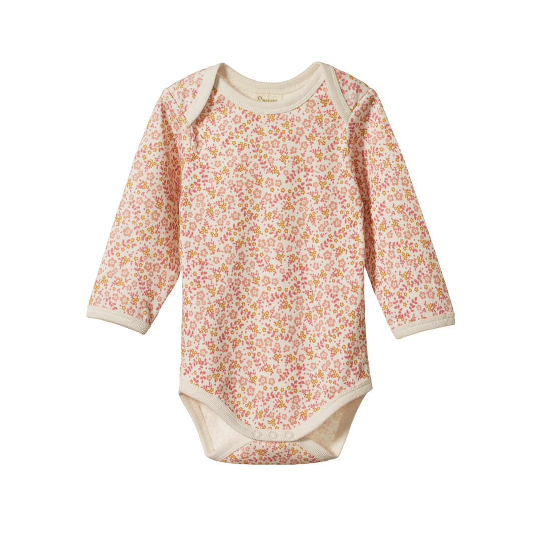 Nature Baby Long Sleeve Bodysuit - Daisy Belle Print