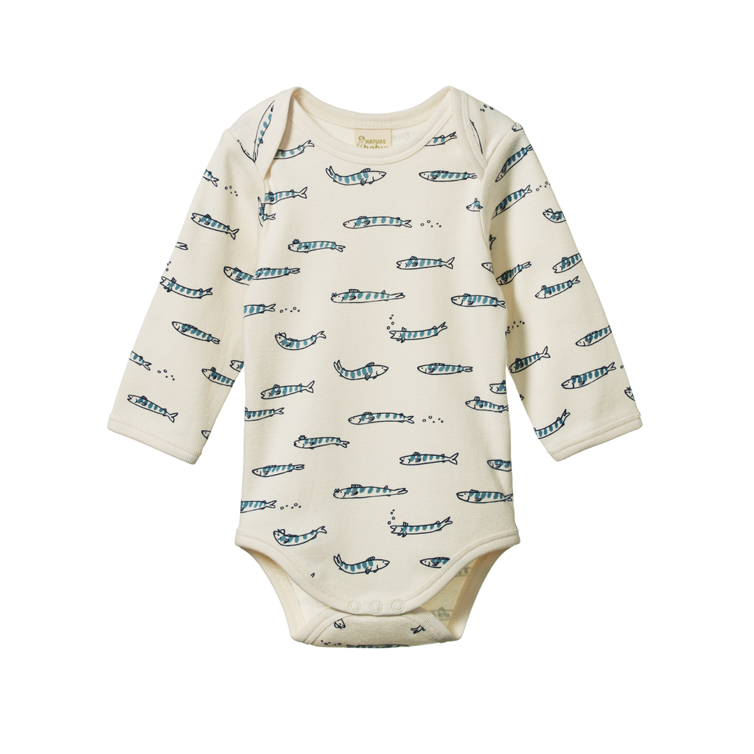 Nature Baby Long Sleeve Bodysuit - South Seas Print
