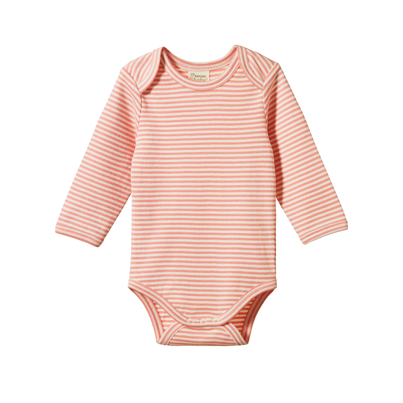 Nature Baby Long Sleeve Bodysuit - Peony Stripe
