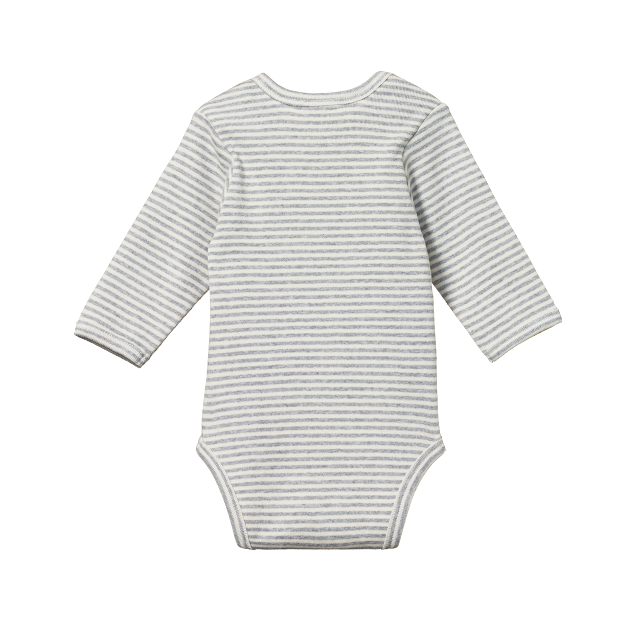 Nature Baby Long Sleeve Bodysuit - Grey Marl Stripe