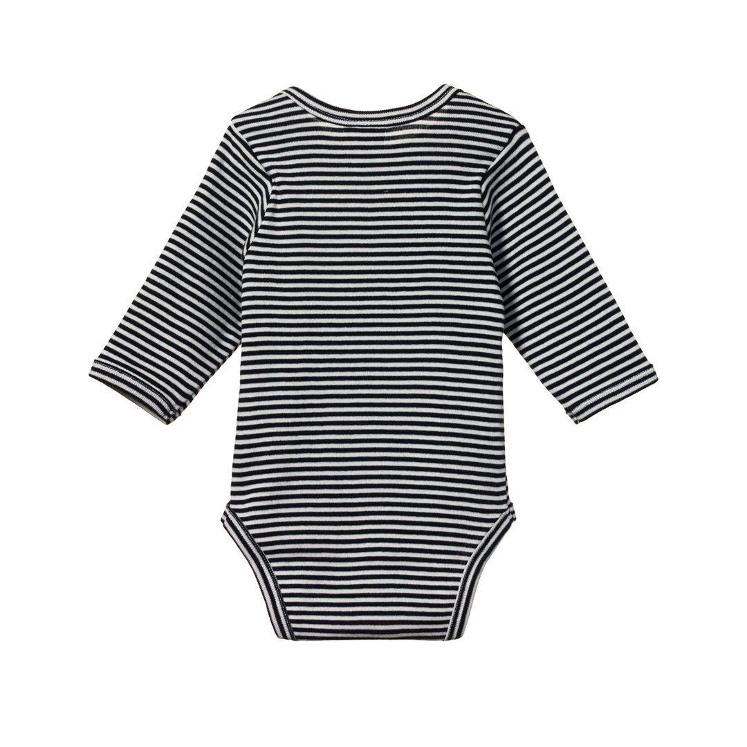 Nature Baby Long Sleeve Bodysuit - Navy Stripe