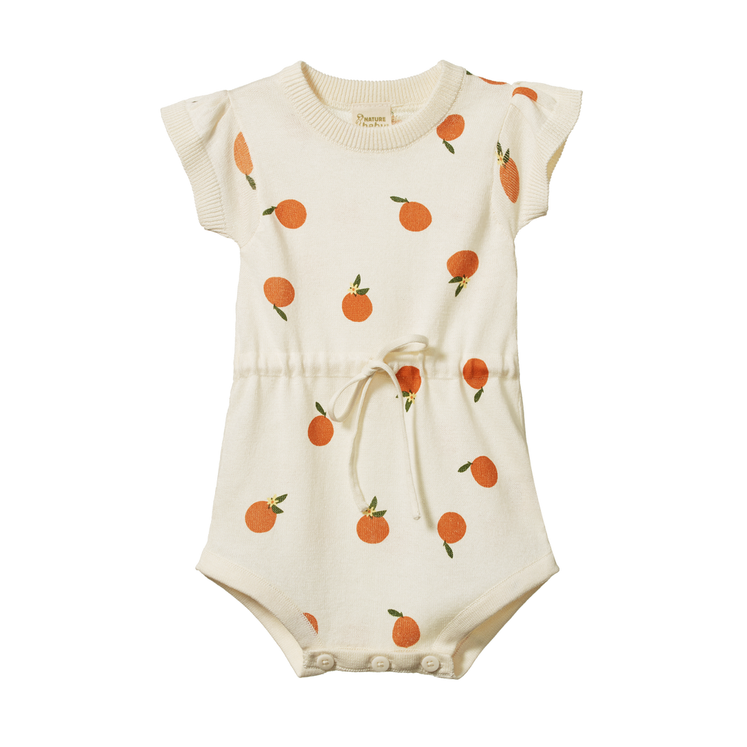 Nature Baby Lottie Suit - Orange Blossom Natural Print