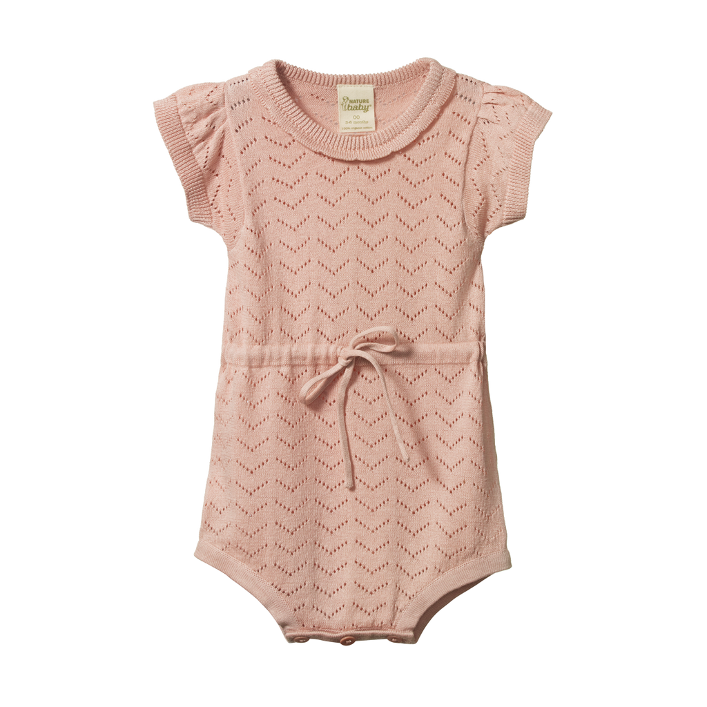 Nature Baby Lottie Suit - Rose Bud Pointelle