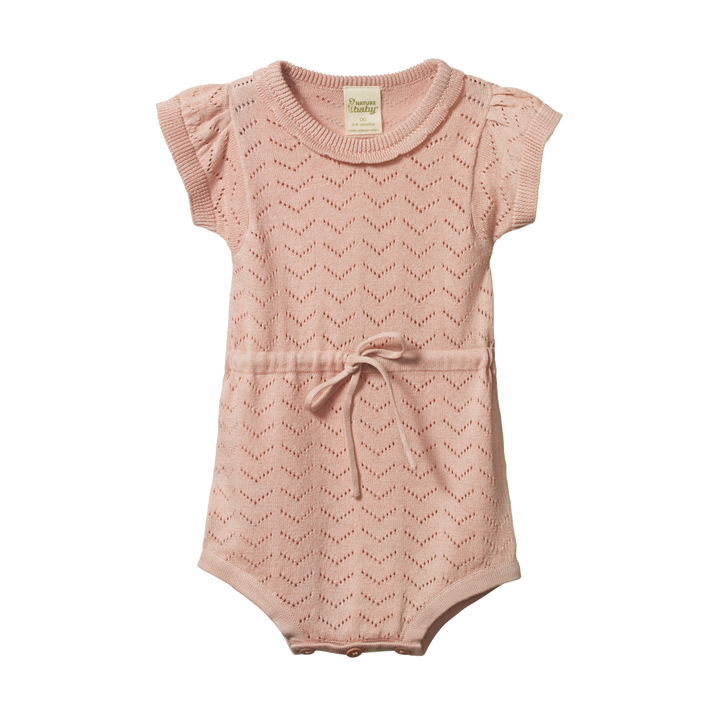 Nature Baby Lottie Suit - Rose Bud Pointelle