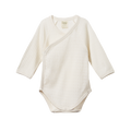 Long Sleeve Kimono Bodysuit Pointelle - Natural