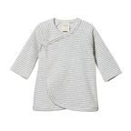 Nature Baby Kimono Jacket - Grey Marl Stripe
