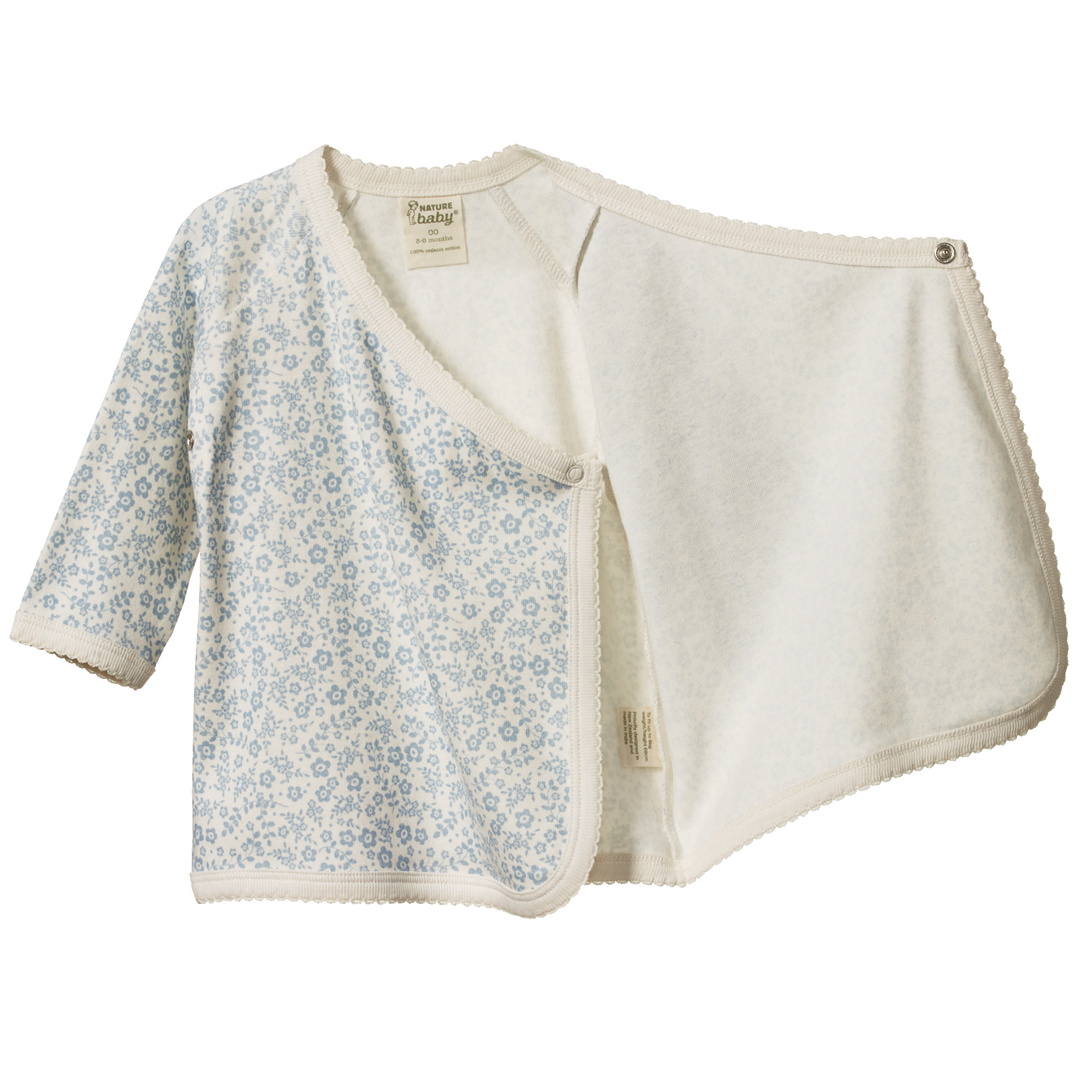 Nature Baby Kimono Jacket Daisy Belle Blue Print Daisy and Hen