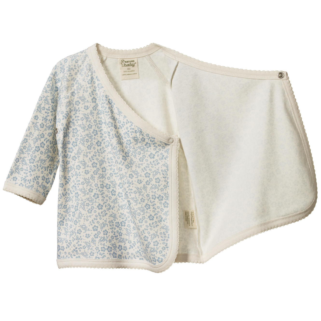 Nature Baby Kimono Jacket - Daisy Belle Blue Print