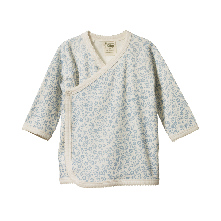 Nature Baby Kimono Jacket - Daisy Belle Blue Print