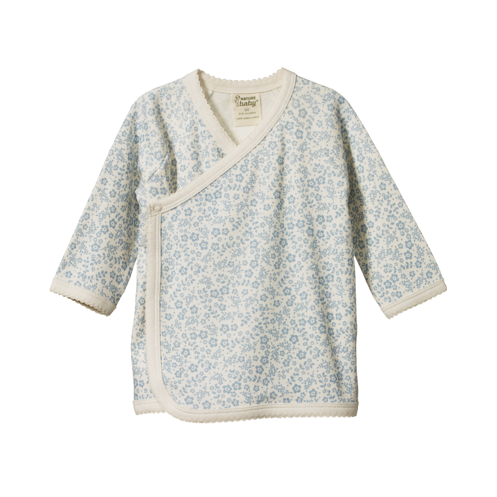 Nature Baby Kimono Jacket - Daisy Belle Blue Print