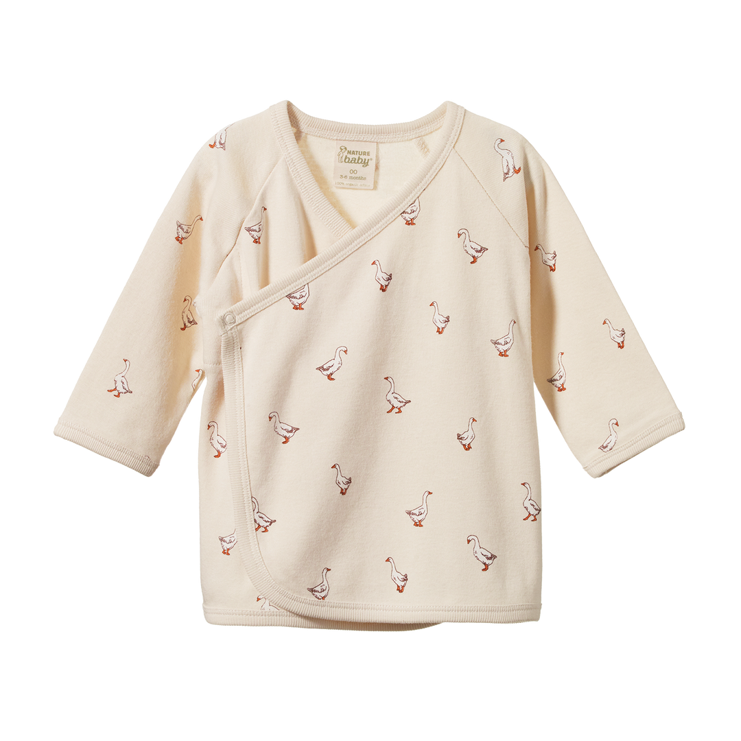 Nature Baby Kimono Jacket - Goosey Print