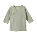 Nature Baby Kimono Jacket - Nettle Pinstripe