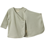 Nature Baby Kimono Jacket - Nettle Pinstripe