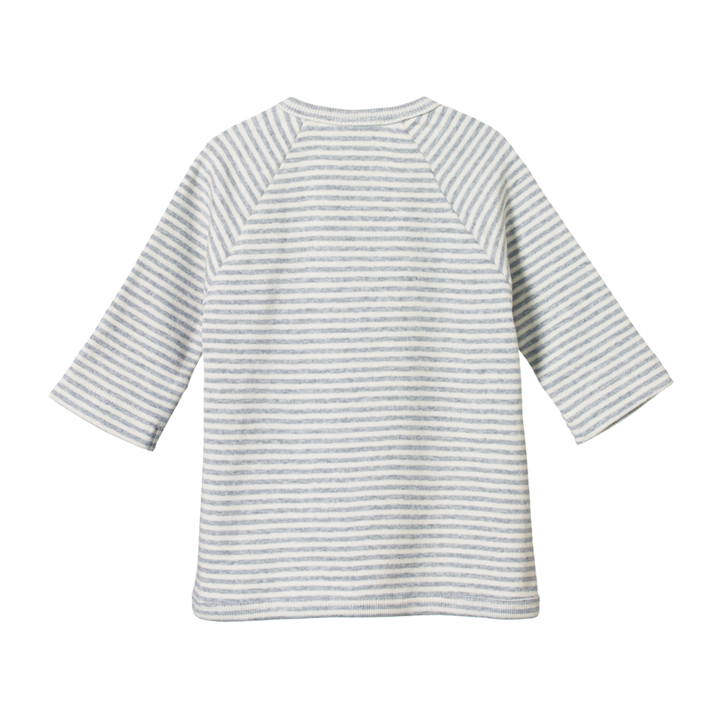 Nature Baby Kimono Jacket - Grey Marl Stripe